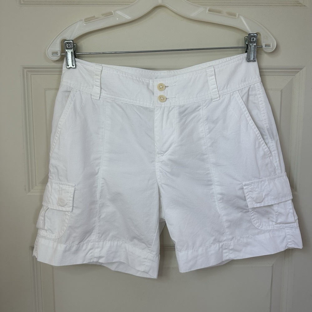 Lauren Ralph Lauren White Cargo Shorts Women's Size 2P Cotton Utility Casual